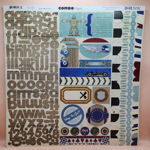 8 Bo Bunny Wild Card Collection 12x12" Combo Stickers Sheets Crafting Scrapbook